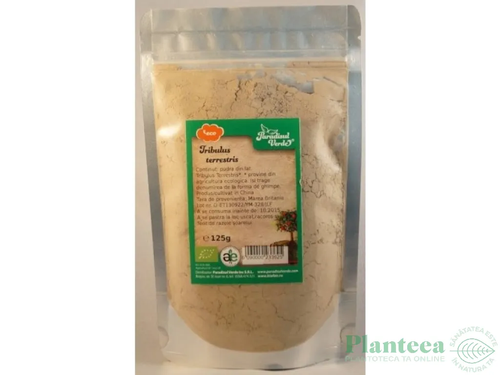 Pulbere tribulus terrestris eco 125g - PARADISUL VERDE