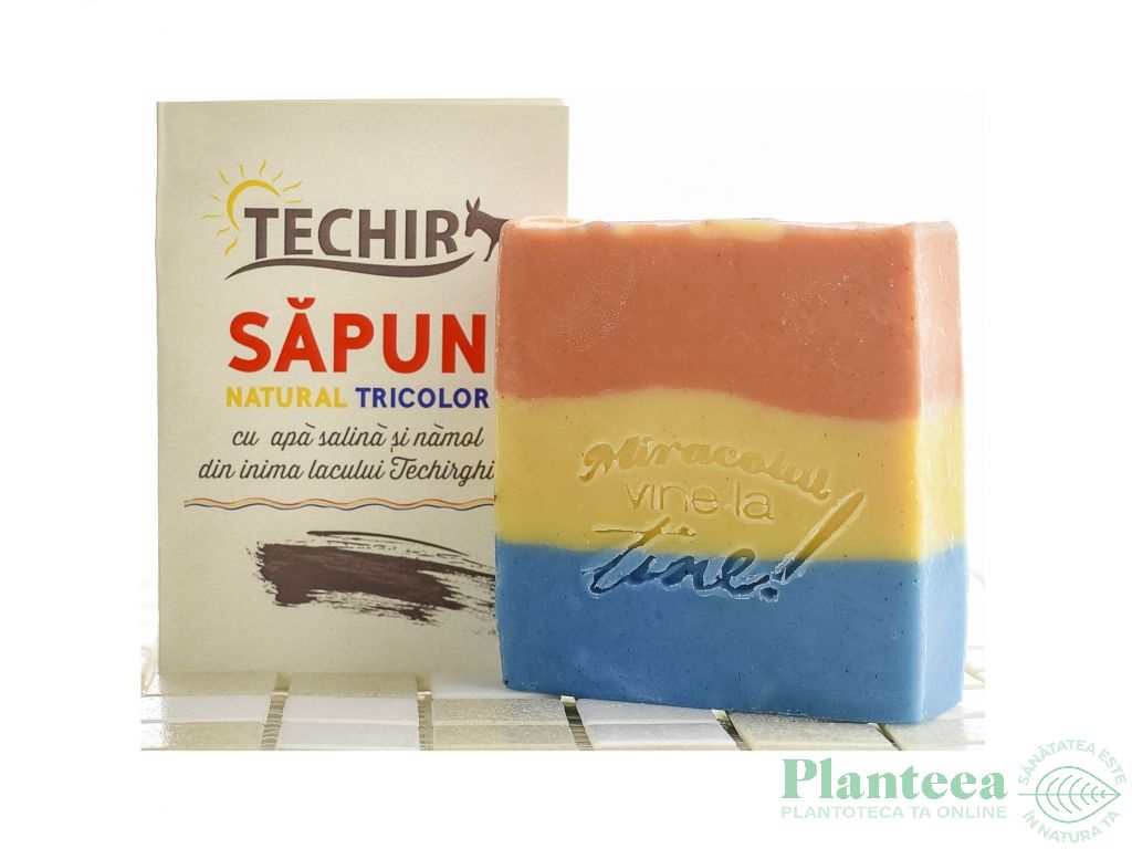 Sapun tricolor apa salina namol 120g - TECHIR