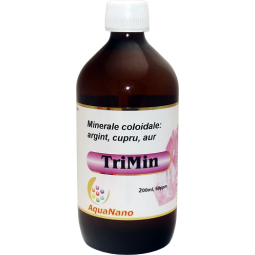 Argint cupru aur coloidale 50ppm TriMin 200ml - AQUA NANO