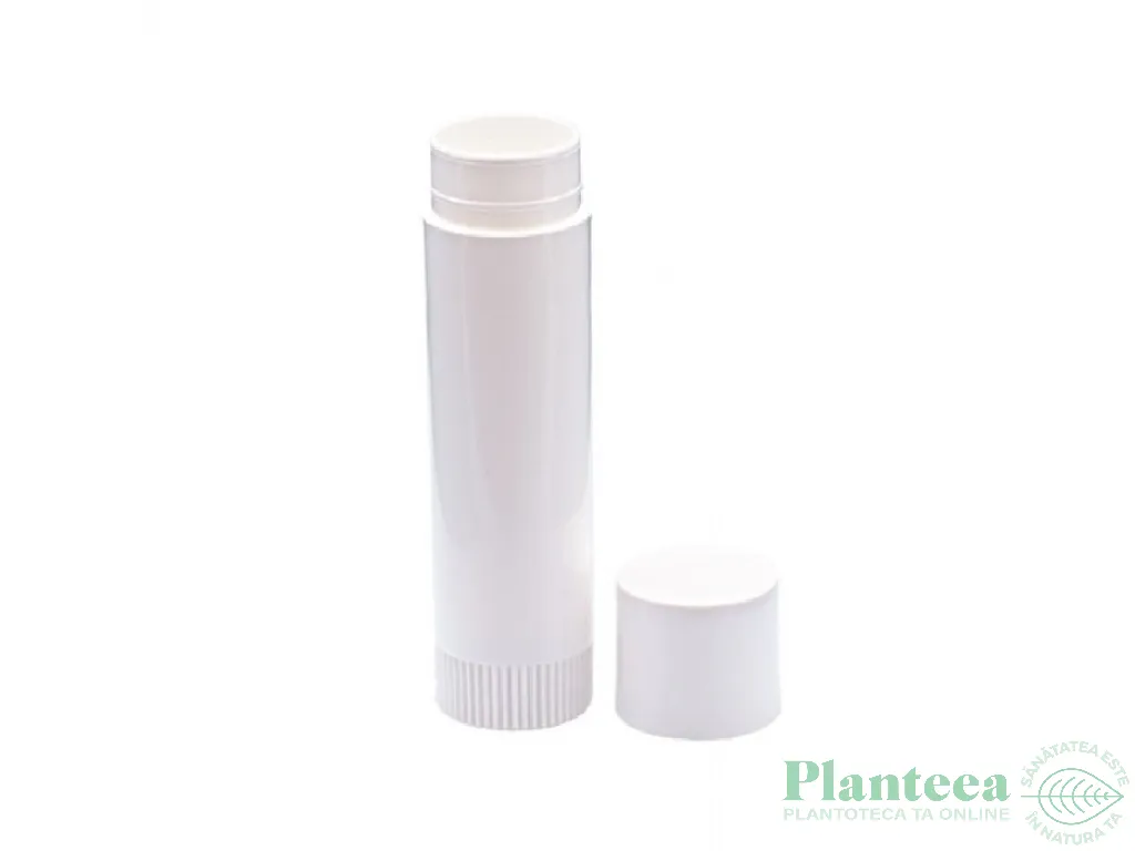 Flacon plastic alb tip stick tub pt cosmetice solide 6ml - ELLEMENTAL