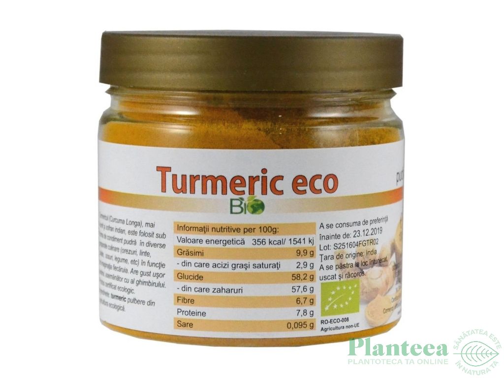 Condiment turmeric macinat eco 130g - DECO ITALIA