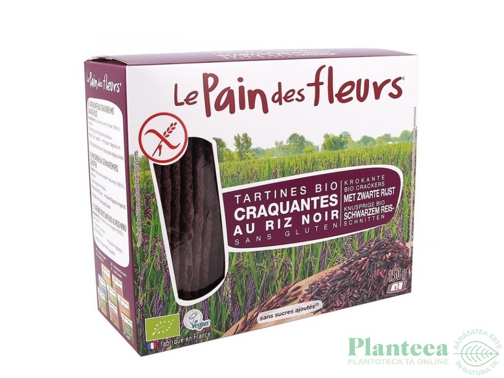 Tartine crocante orez negru integral eco 150g - LE PAIN DES FLEURS