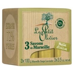 Sapun Marsilia pur 72% ulei masline 3x100g - LE PETIT OLIVIER