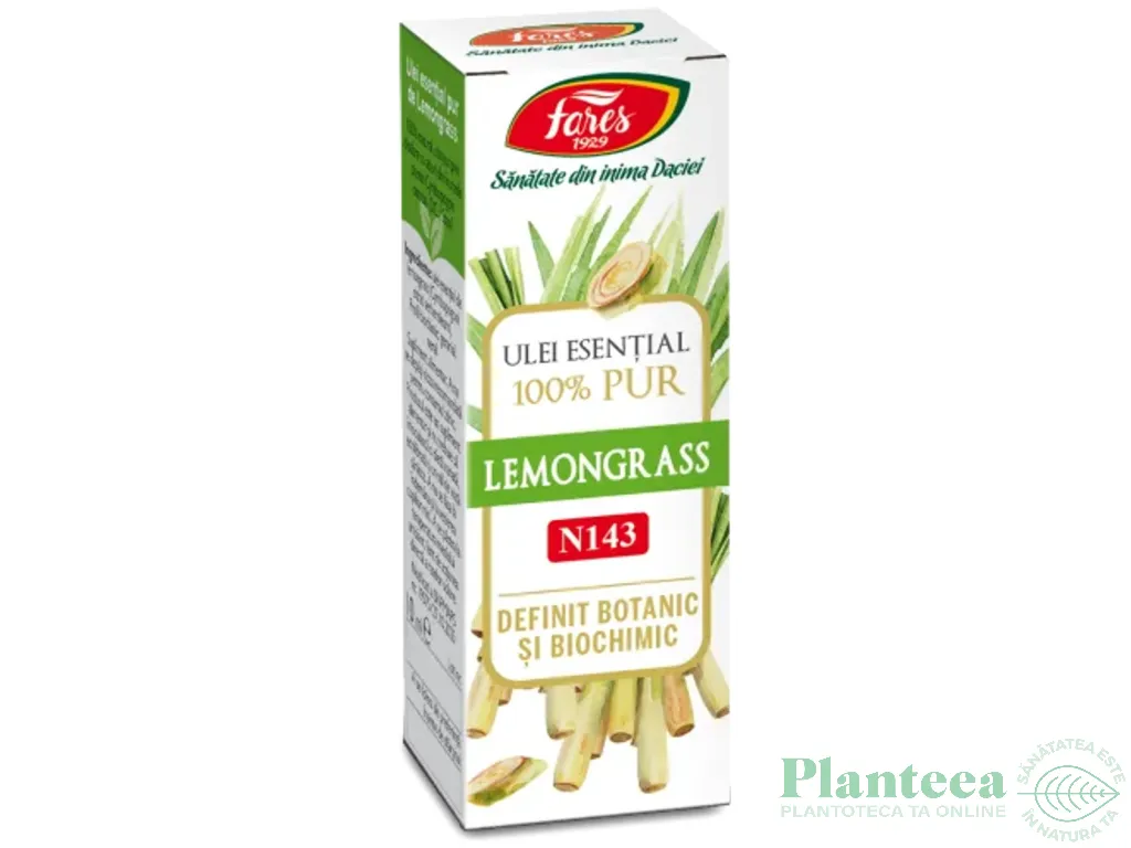 Ulei esential lemongrass 100% pur 10ml - FARES