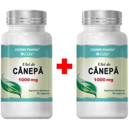 Pachet Ulei canepa 1000mg 90+30cps - COSMO PHARM