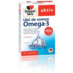 Ulei somon 800mg omega3 E 120cps - DOPPEL HERZ