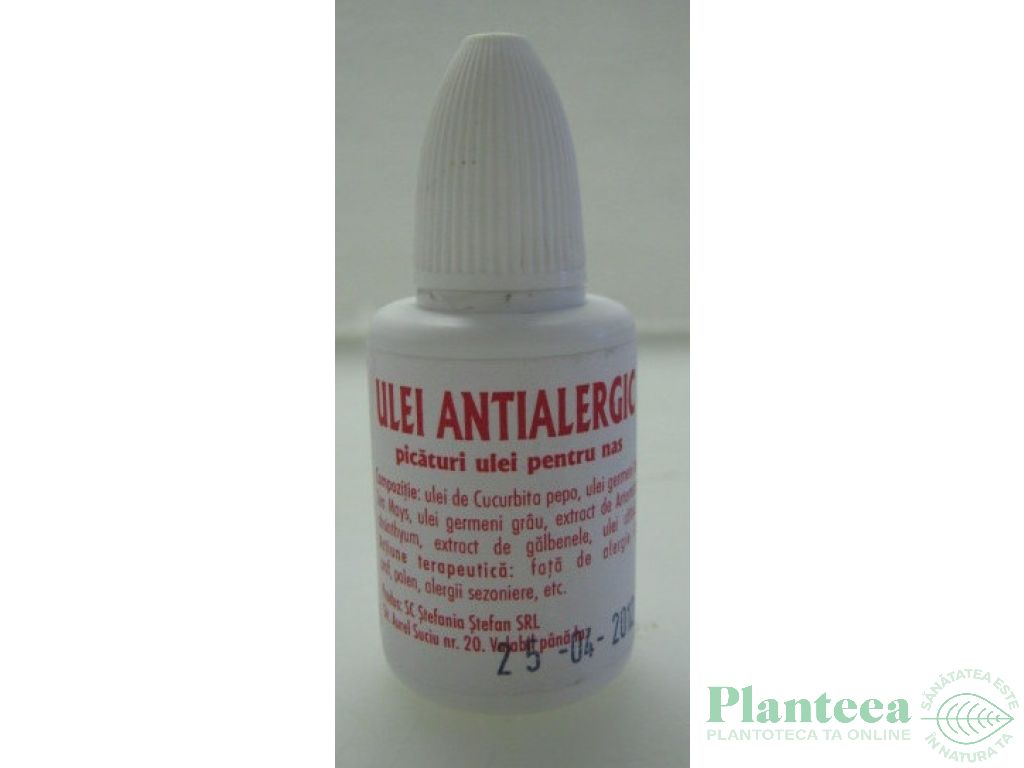 Ulei antialergic picaturi nas 20ml - STEFANIA STEFAN