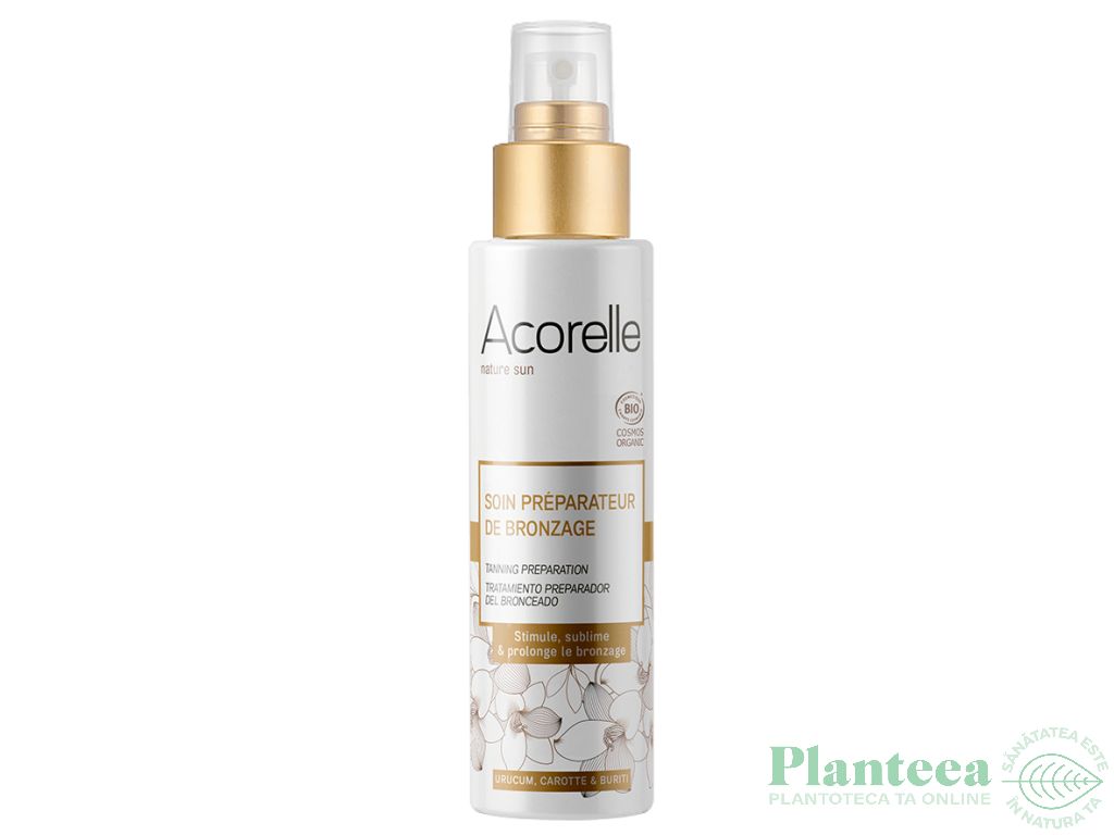 Ulei bronzant protector inainte dupa plaja bio 100ml - ACORELLE