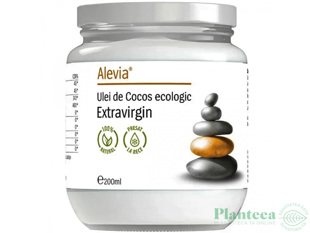 Ulei cocos extravirgin ecologic 200ml - ALEVIA