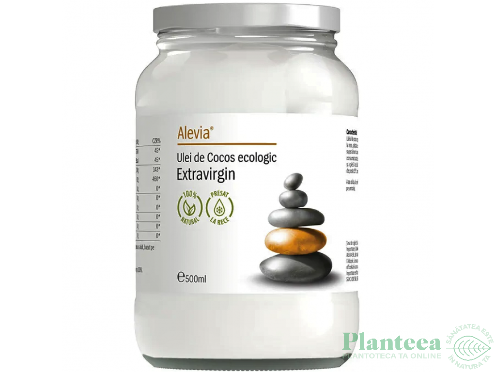 Ulei cocos extravirgin ecologic 500ml - ALEVIA