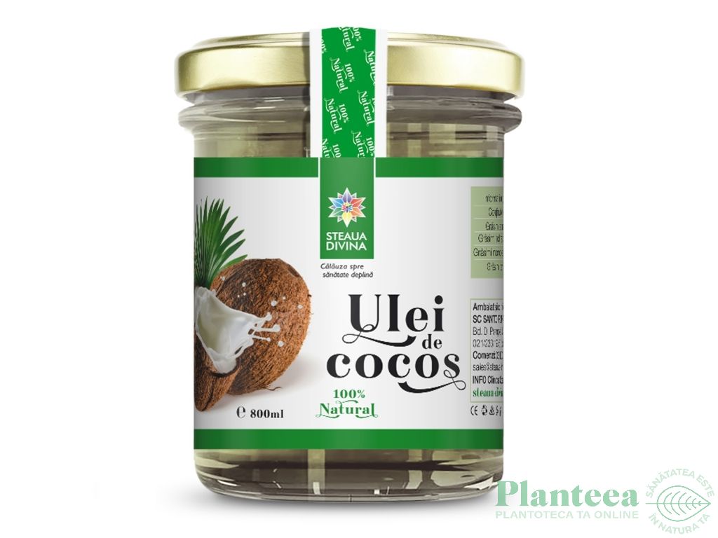 Ulei cocos natur 800ml - SANTO RAPHAEL