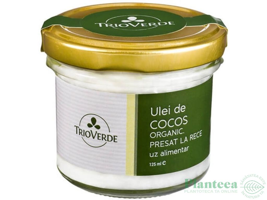 Ulei cocos virgin uz alimentar organic 125ml - TRIO VERDE