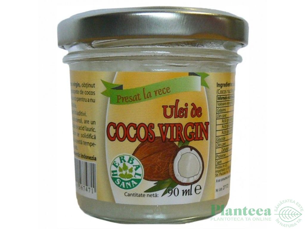 Ulei cocos virgin 90ml - HERBAL SANA