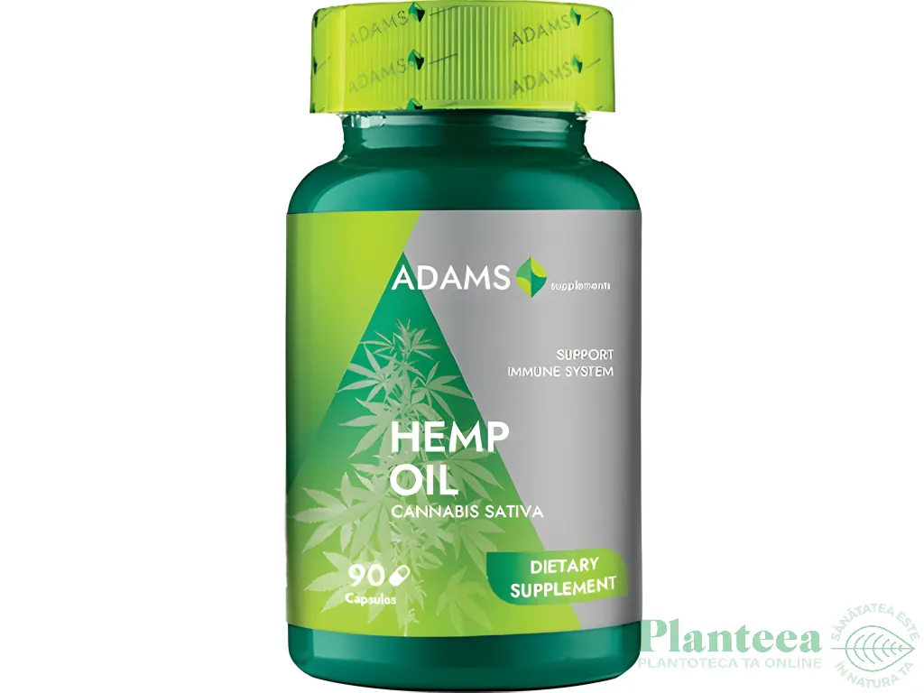Ulei canepa 1000mg 90cps - ADAMS SUPPLEMENTS