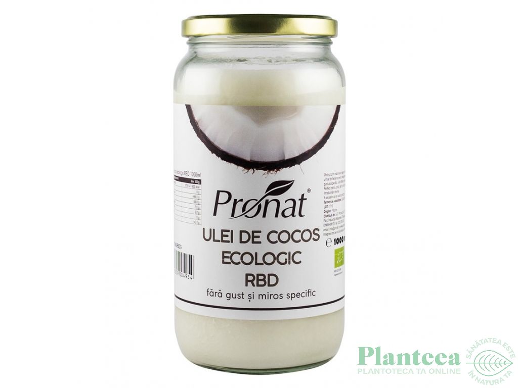 Ulei cocos RBD dezodorizat eco 1L - PRONAT