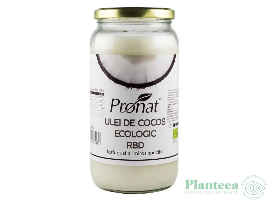Ulei cocos RBD dezodorizat eco 1L - PRONAT