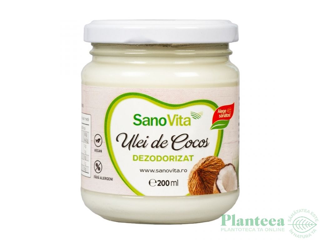 Ulei cocos dezodorizat 200ml - SANOVITA