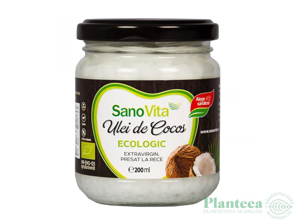 Ulei cocos extravirgin eco 200ml - SANOVITA