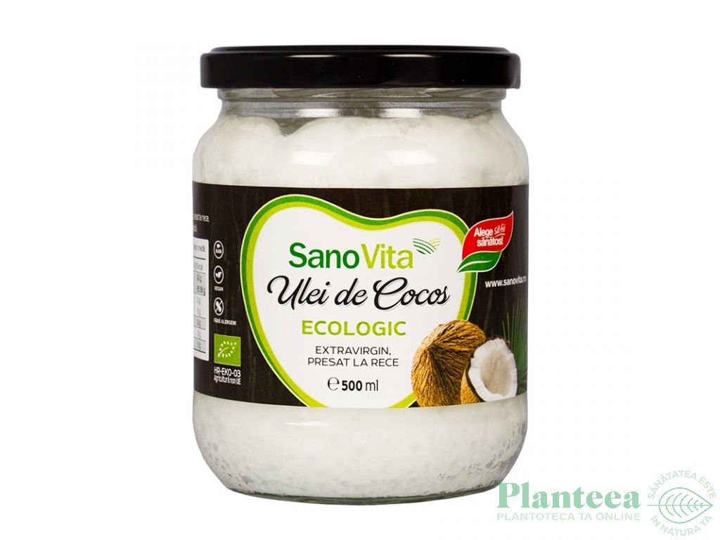 Ulei cocos extravirgin eco 500ml - SANOVITA