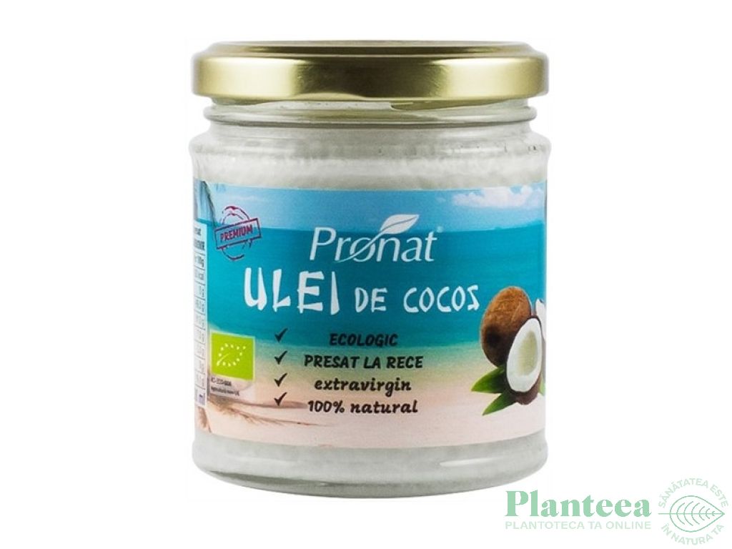 Ulei cocos extravirgin ecologic 200ml - PRONAT