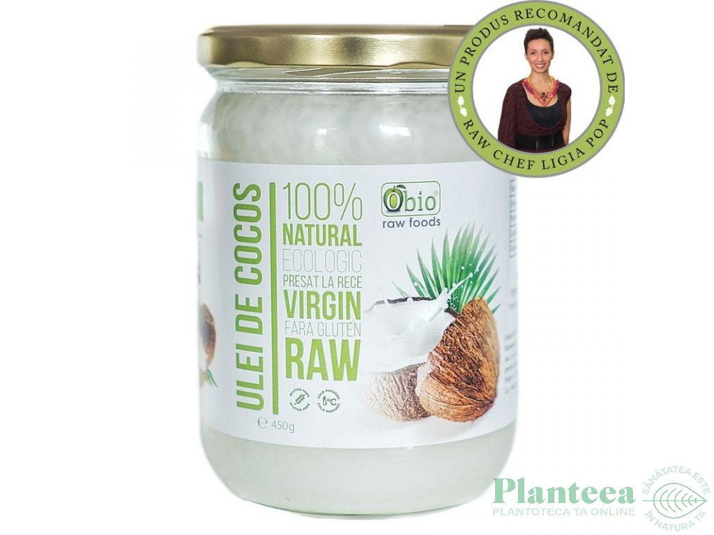 Ulei cocos virgin raw eco 220ml - OBIO