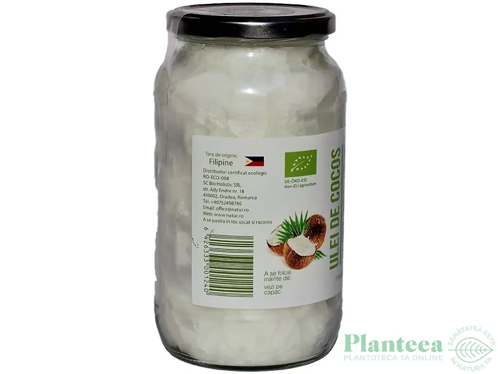 Ulei cocos virgin raw eco 920g/1L - OBIO