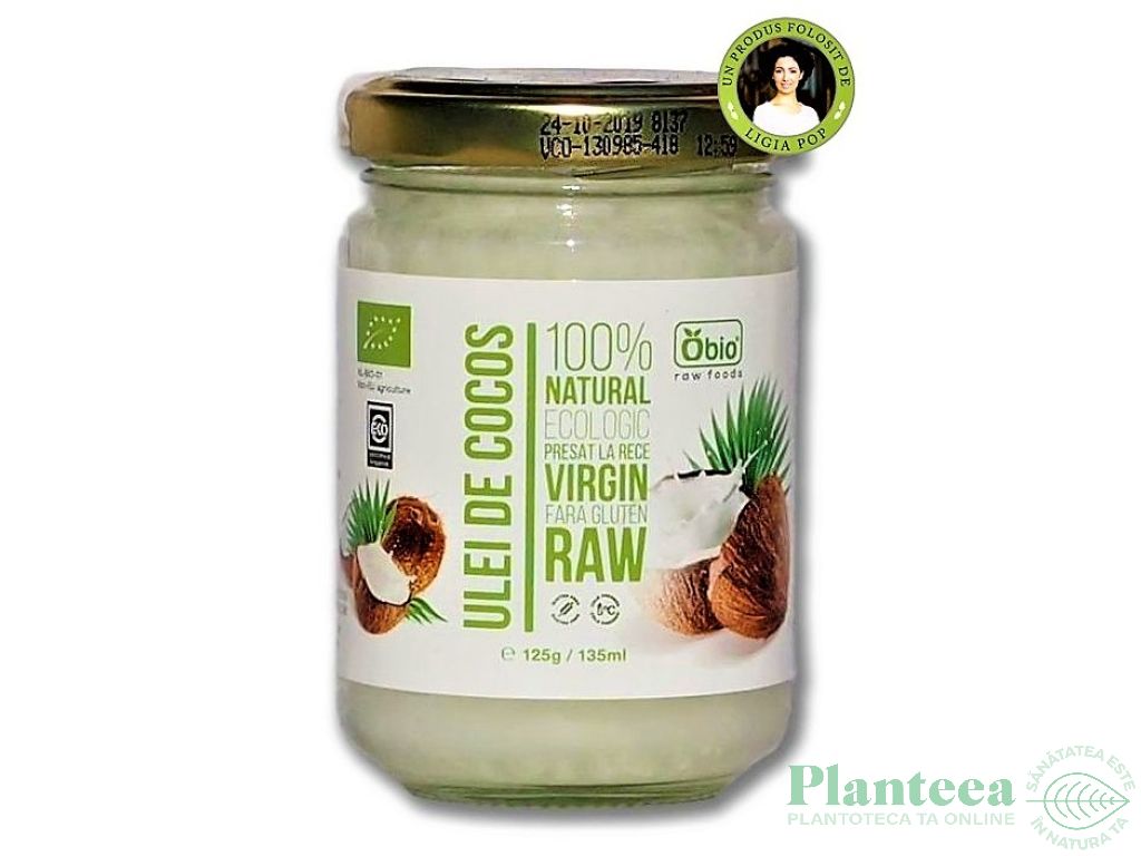 Ulei cocos virgin raw eco 100ml - OBIO