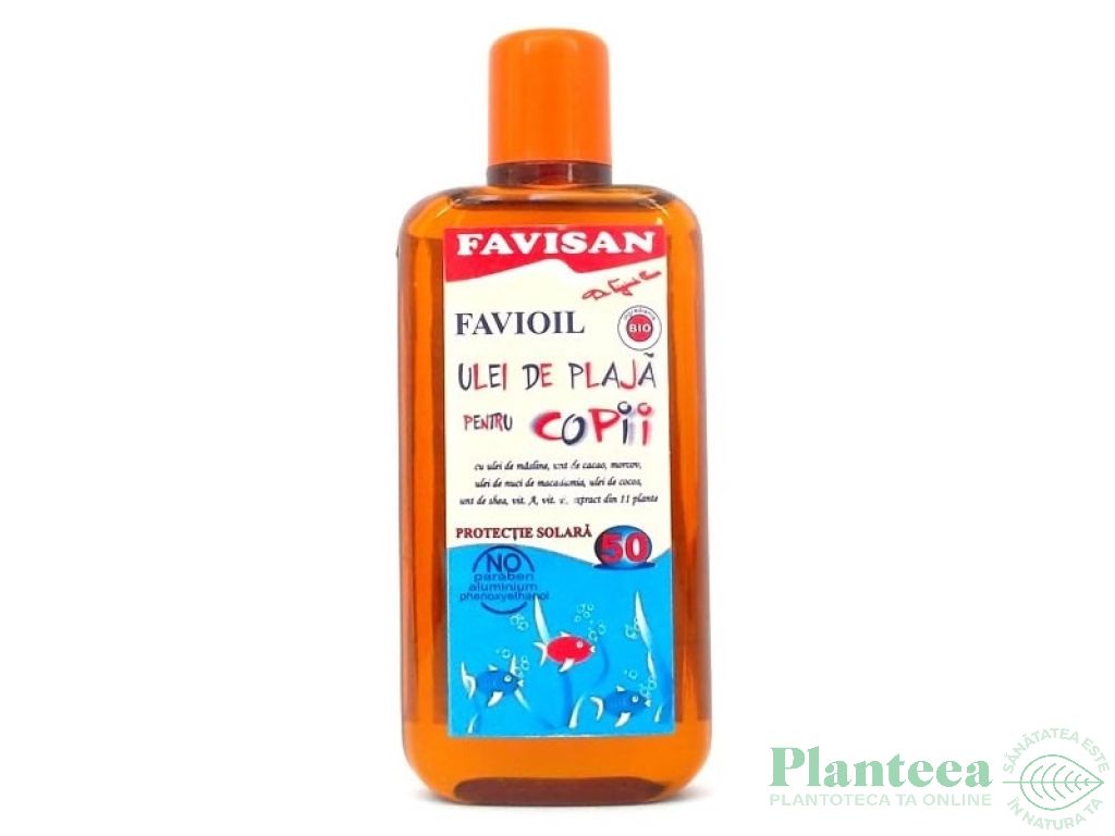 Ulei plaja copii spf50 FaviOil 125ml - FAVISAN