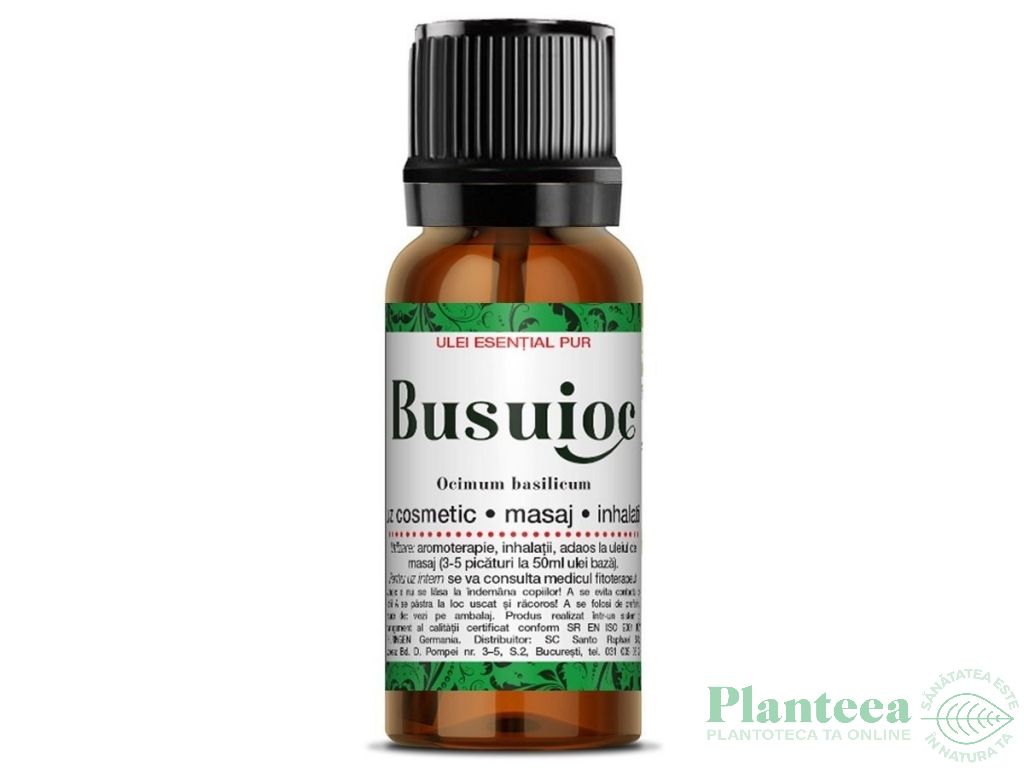 Ulei esential busuioc uz extern 10ml - SANTO RAPHAEL