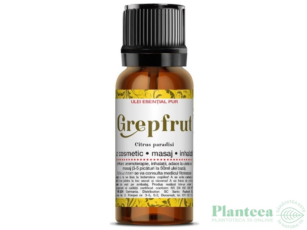 Ulei esential grepfrut uz extern 10ml - SANTO RAPHAEL