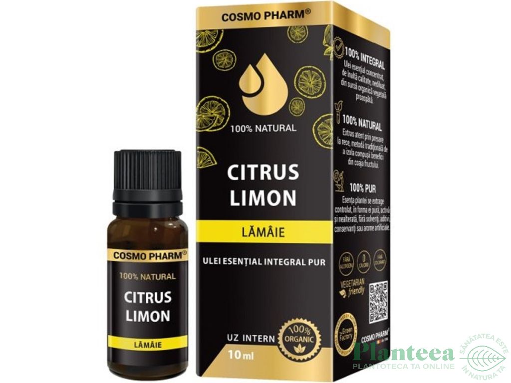 Ulei esential integral 100% natural lamaie 10ml - COSMO PHARM