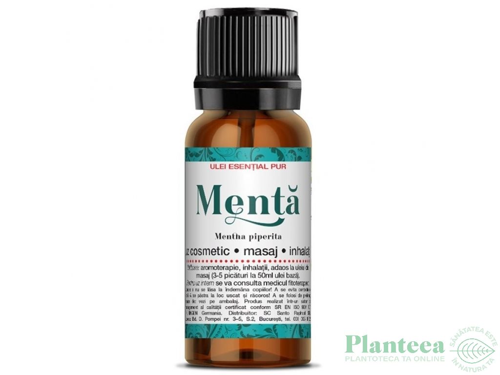 Ulei esential menta piperata uz extern 10ml - SANTO RAPHAEL