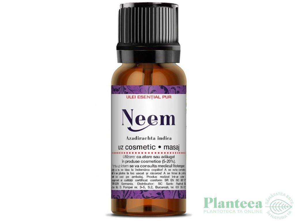 Ulei esential neem uz extern 10ml - SANTO RAPHAEL