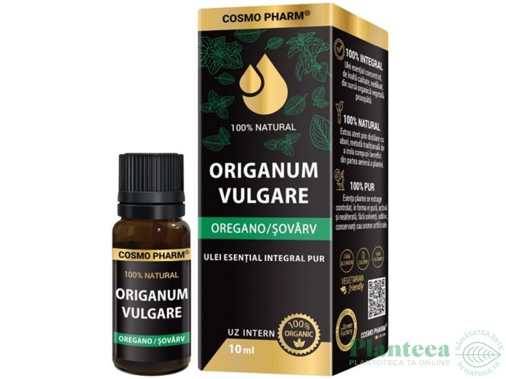 Ulei esential integral 100% natural oregano 10ml - COSMO PHARM