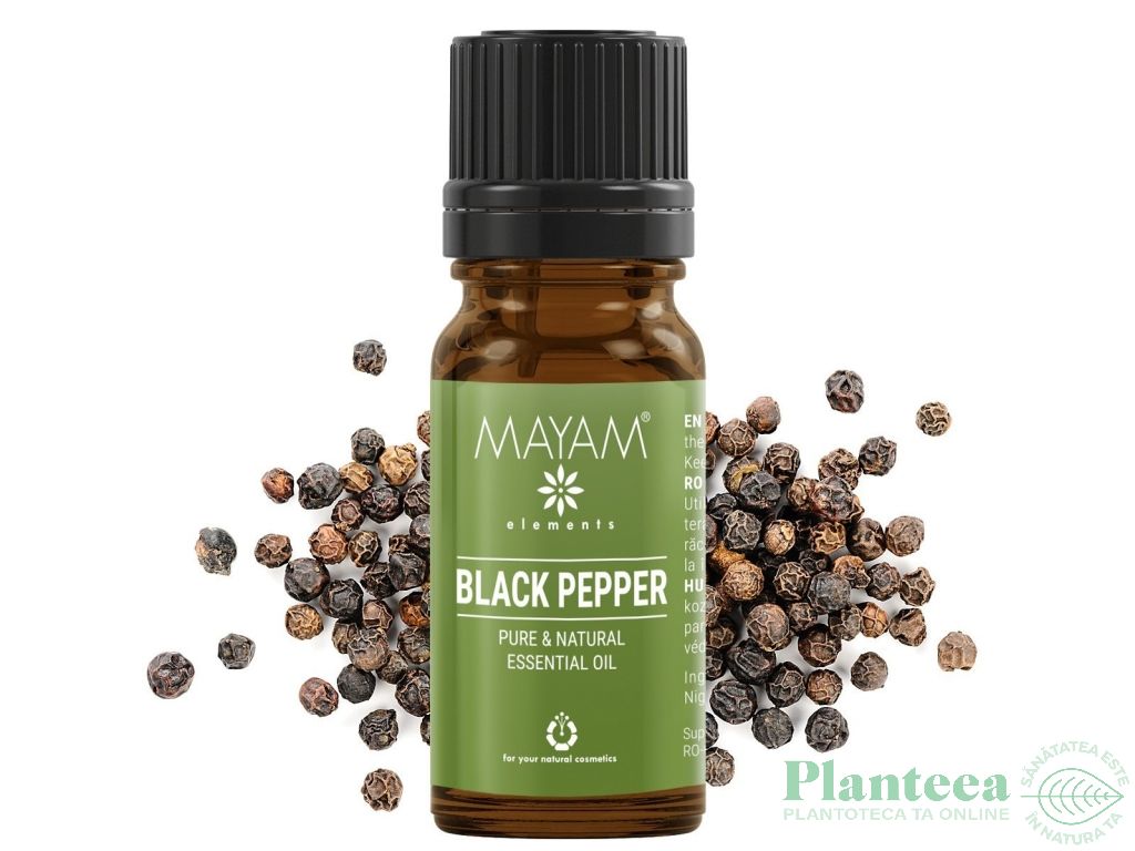 Ulei esential piper negru 10ml - MAYAM