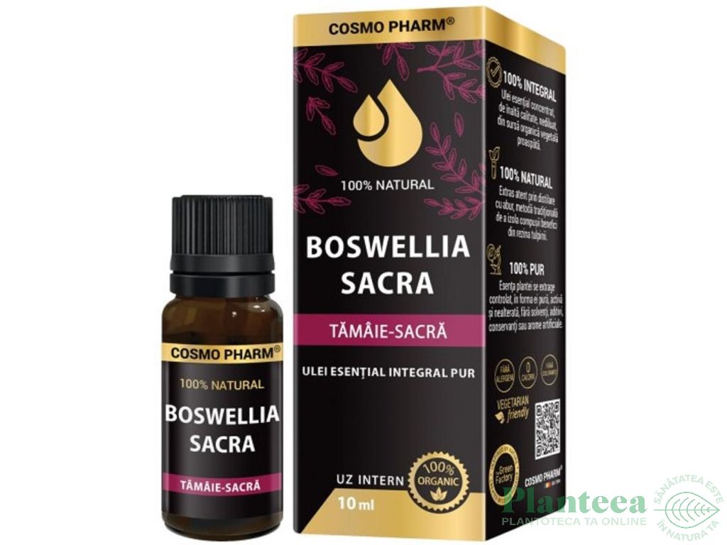 Ulei esential integral 100% natural tamaie sacra 10ml - COSMO PHARM