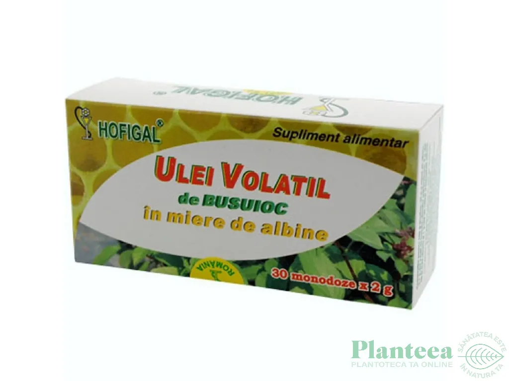 Ulei volatil busuioc in miere 30x2ml - HOFIGAL