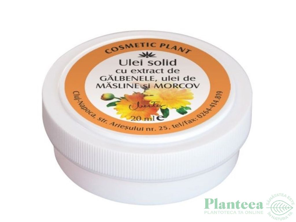 Unguent galbenele ulei masline morcov 20ml - COSMETIC PLANT