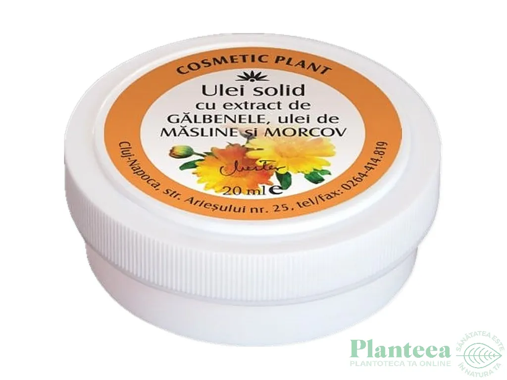 Unguent galbenele ulei masline morcov 20ml - COSMETIC PLANT