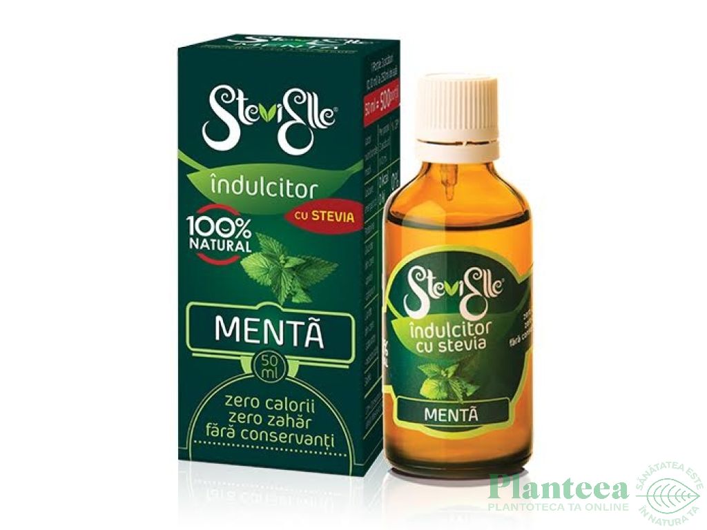 Stevie indulcitor lichid menta 50ml - STEVIELLE