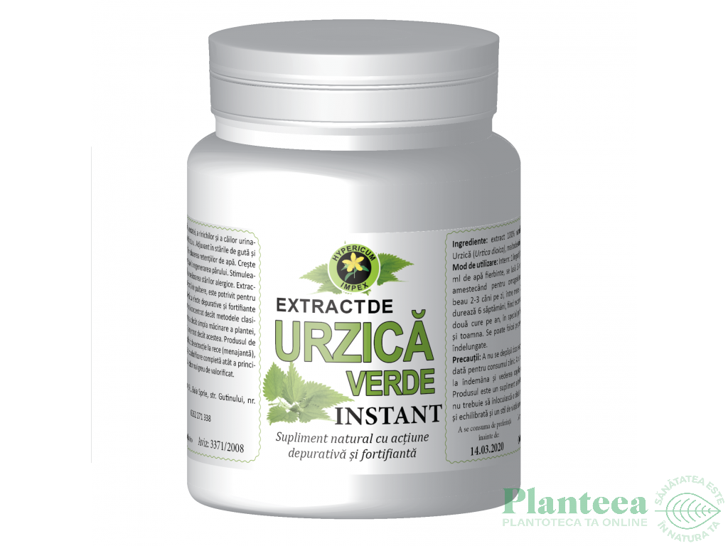 Urzica verde extract instant 70g - HYPERICUM PLANT