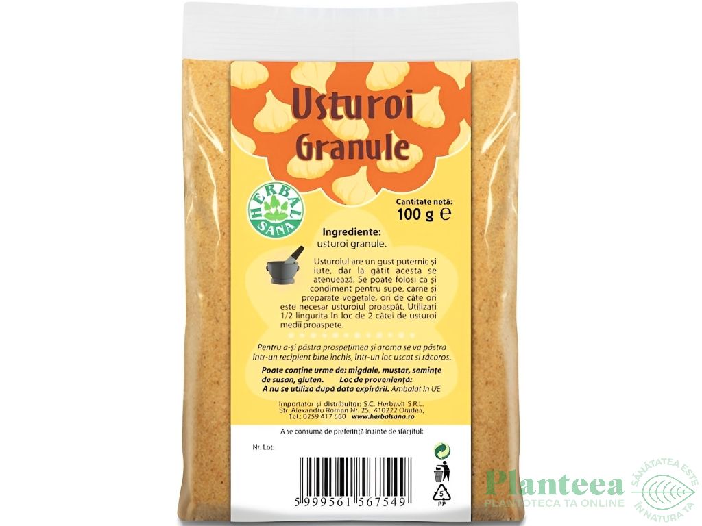 Condiment usturoi granulat 100g - HERBAL SANA