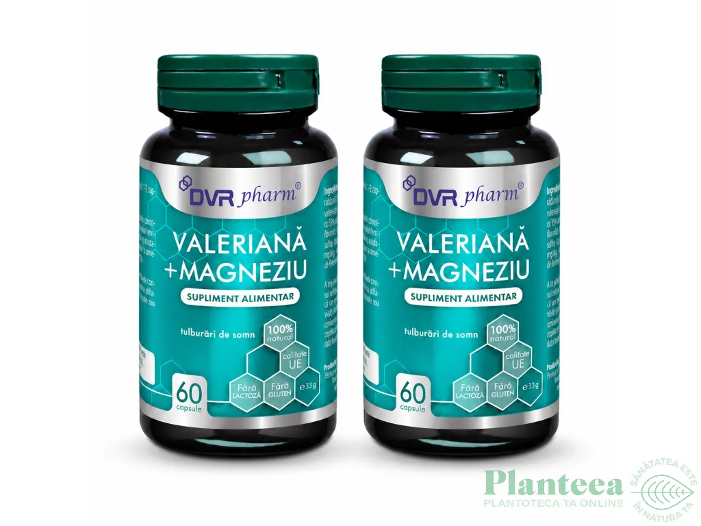 Set Valeriana magneziu 2x60cps - DVR PHARM