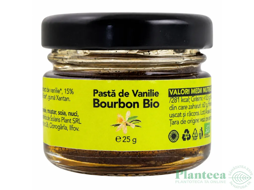 Pasta vanilie bourbon eco 25g - SOLARIS BIO