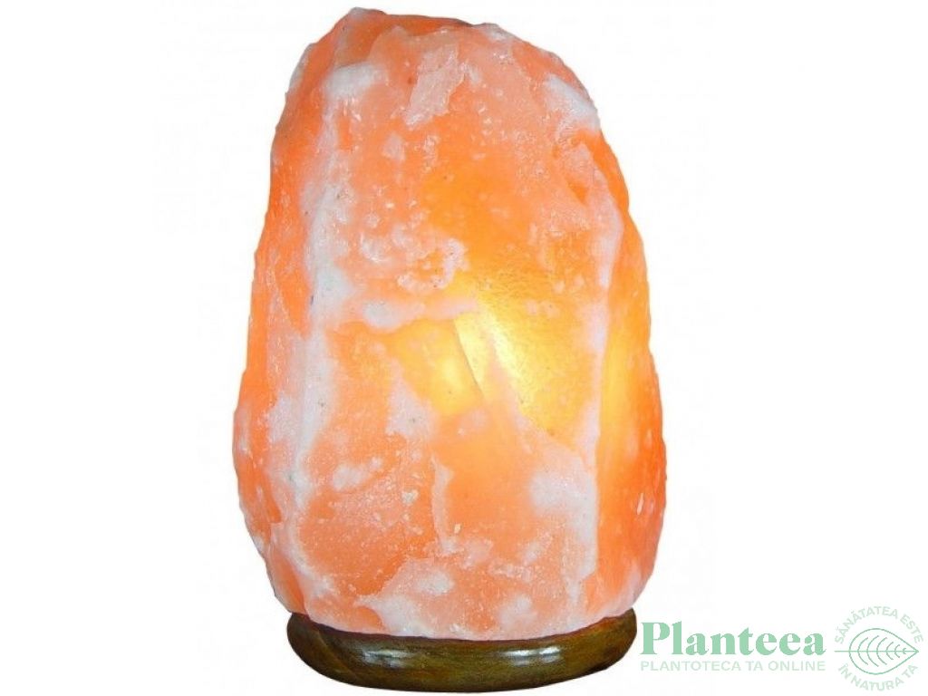 Veioza sare himalaya natur suport lemn 60_100kg - MONTE SALT CRYSTAL