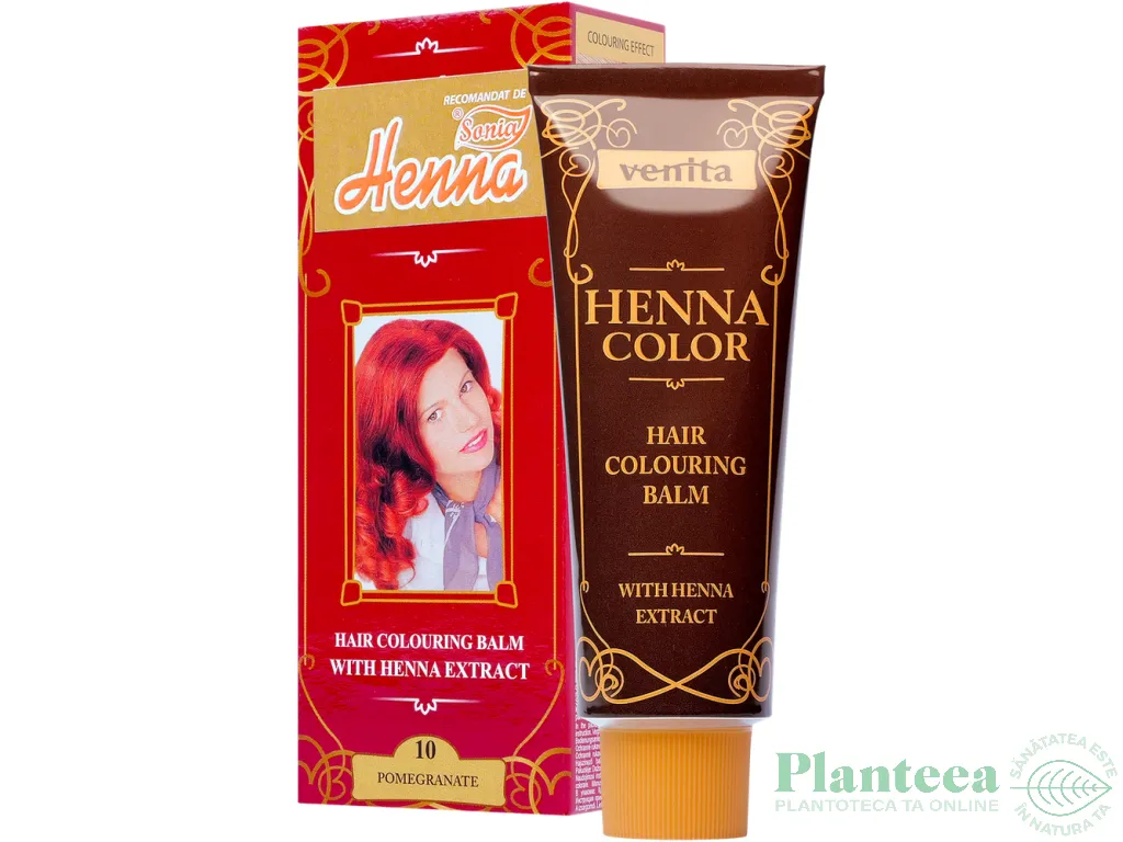 Balsam colorant henna nr10 rosu rodie 75ml - VENITA