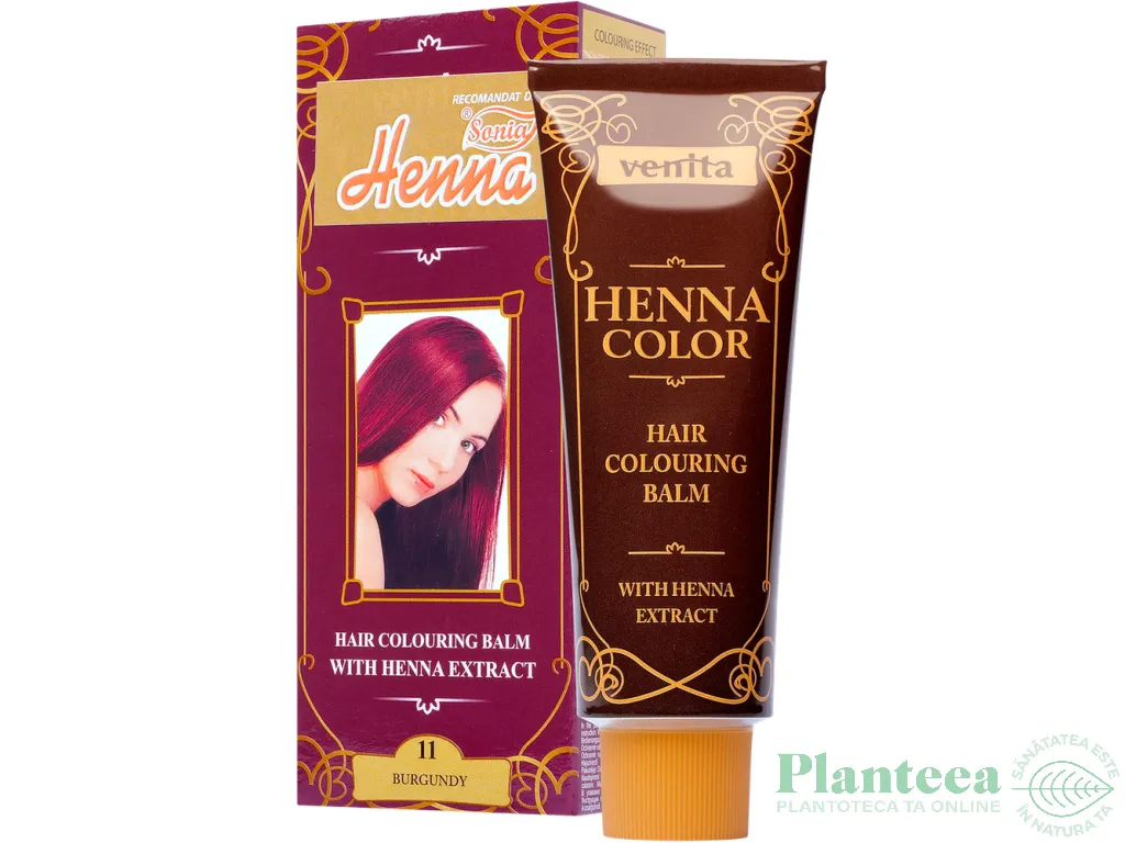 Balsam colorant henna nr11 rosu burgundy 75ml - VENITA