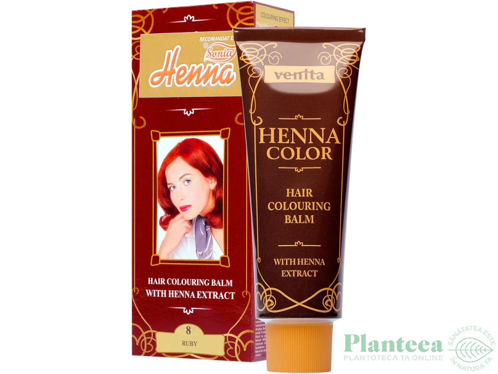 Balsam colorant henna nr8 rosu rubiniu 75ml - VENITA
