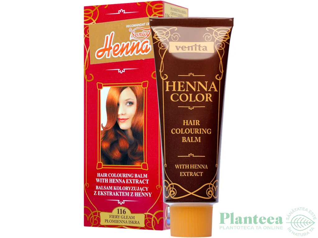 Balsam colorant henna nr116 rosu intens 75ml - VENITA
