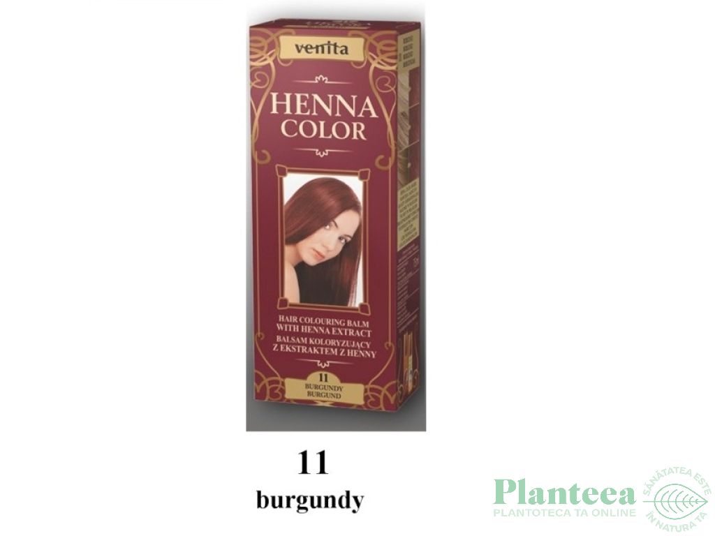 Balsam colorant henna nr11 rosu burgundy 75ml - VENITA